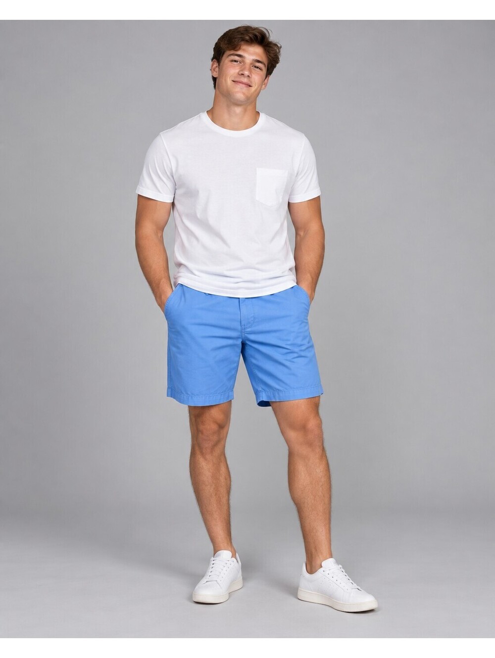 NWT Saddlebred Men’s Sky Blue Chino Shorts 38 Y2K Preppy Old Money Golfcore